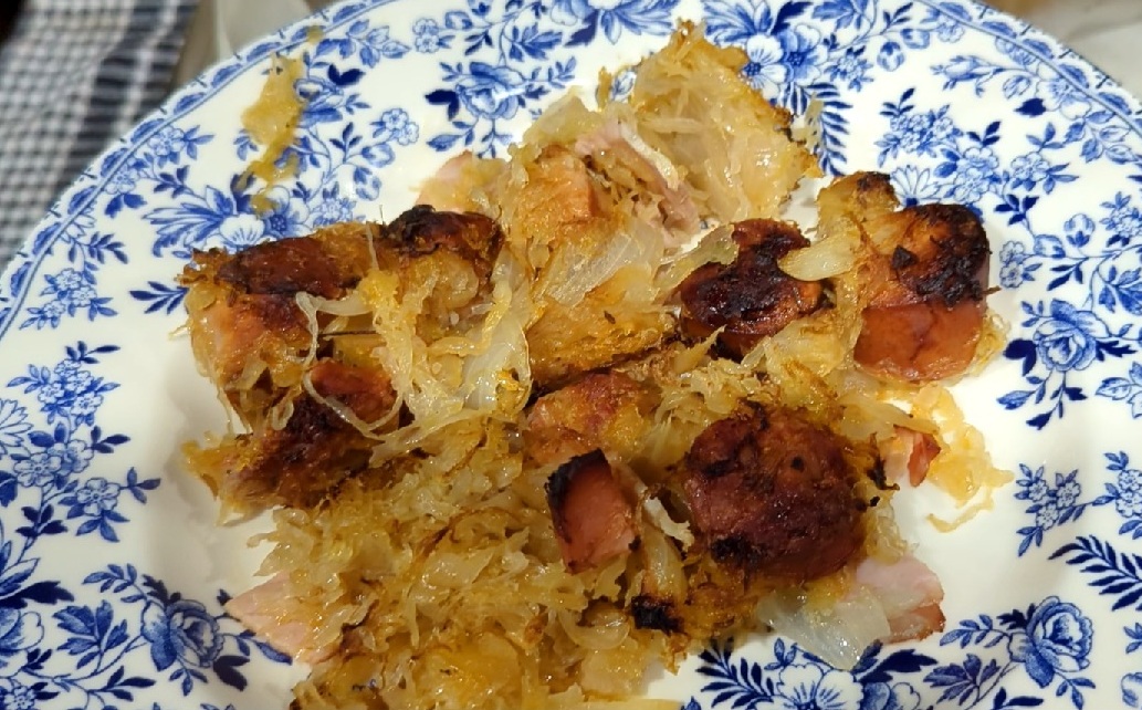 Cooked sauerkraut on a plate